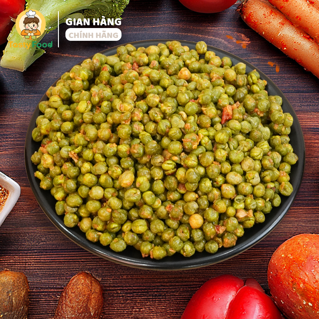 Đậu hà lan tỏi ớt Tatsy Food - Hũ vuông nhỏ 500g