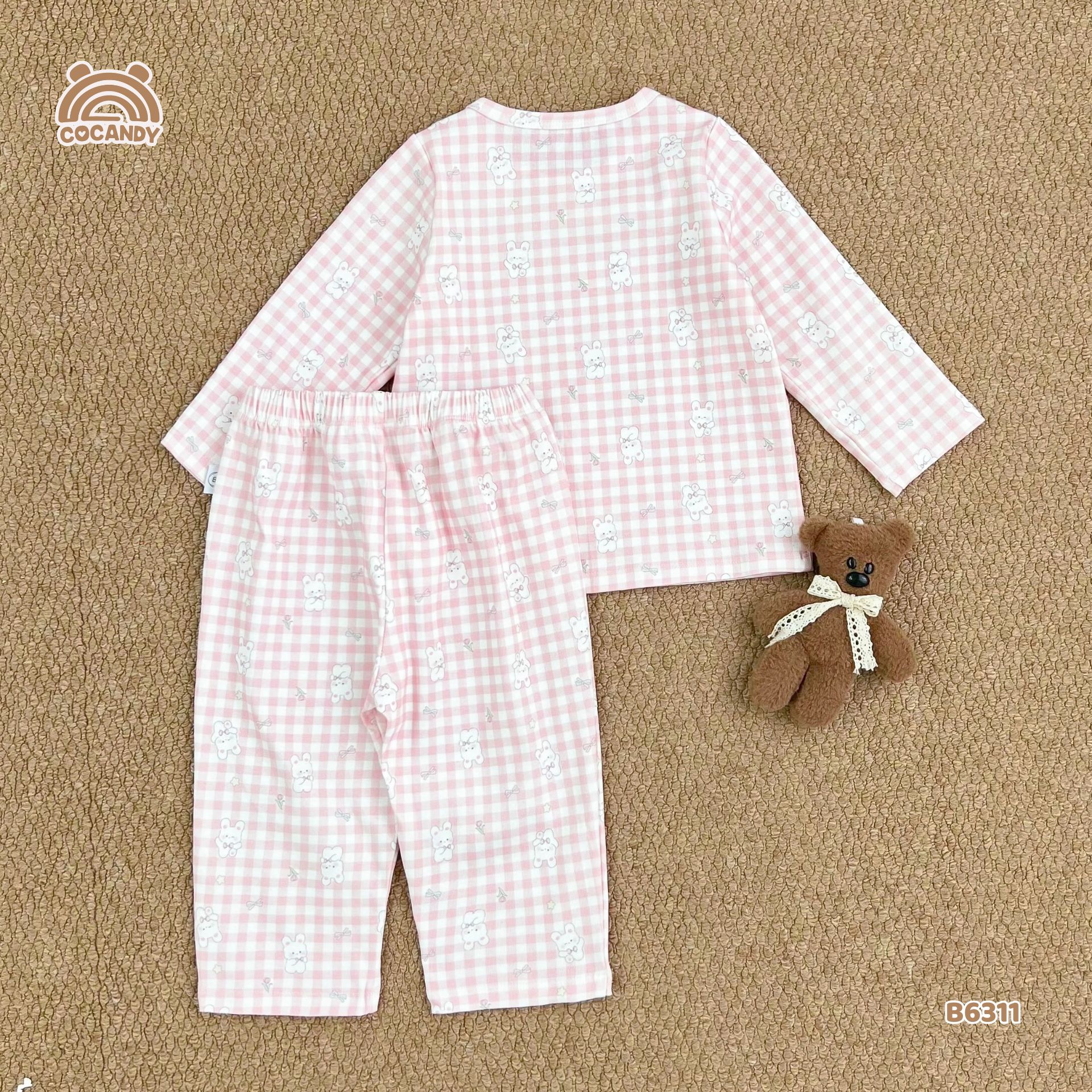 Bộ dài caro HỒNG hình thỏ hoa_thumbnail_2