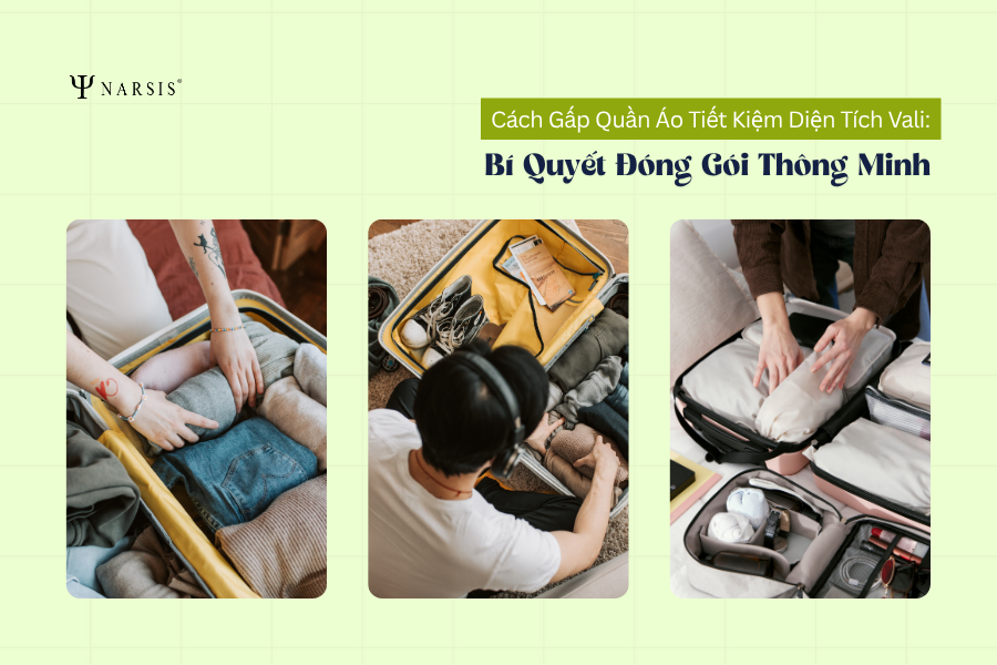 Cách Gấp Quần Áo Tiết Kiệm Diện Tích Vali: Bí Quyết Đóng Gói Thông Minh