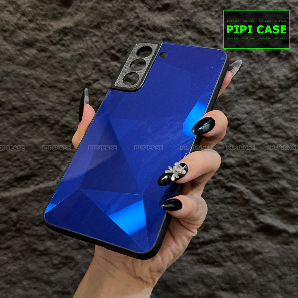 Ốp Lưng Samsung S21 FE 5G - Kim Cương 6D - Xanh Dương_thumbnail_3