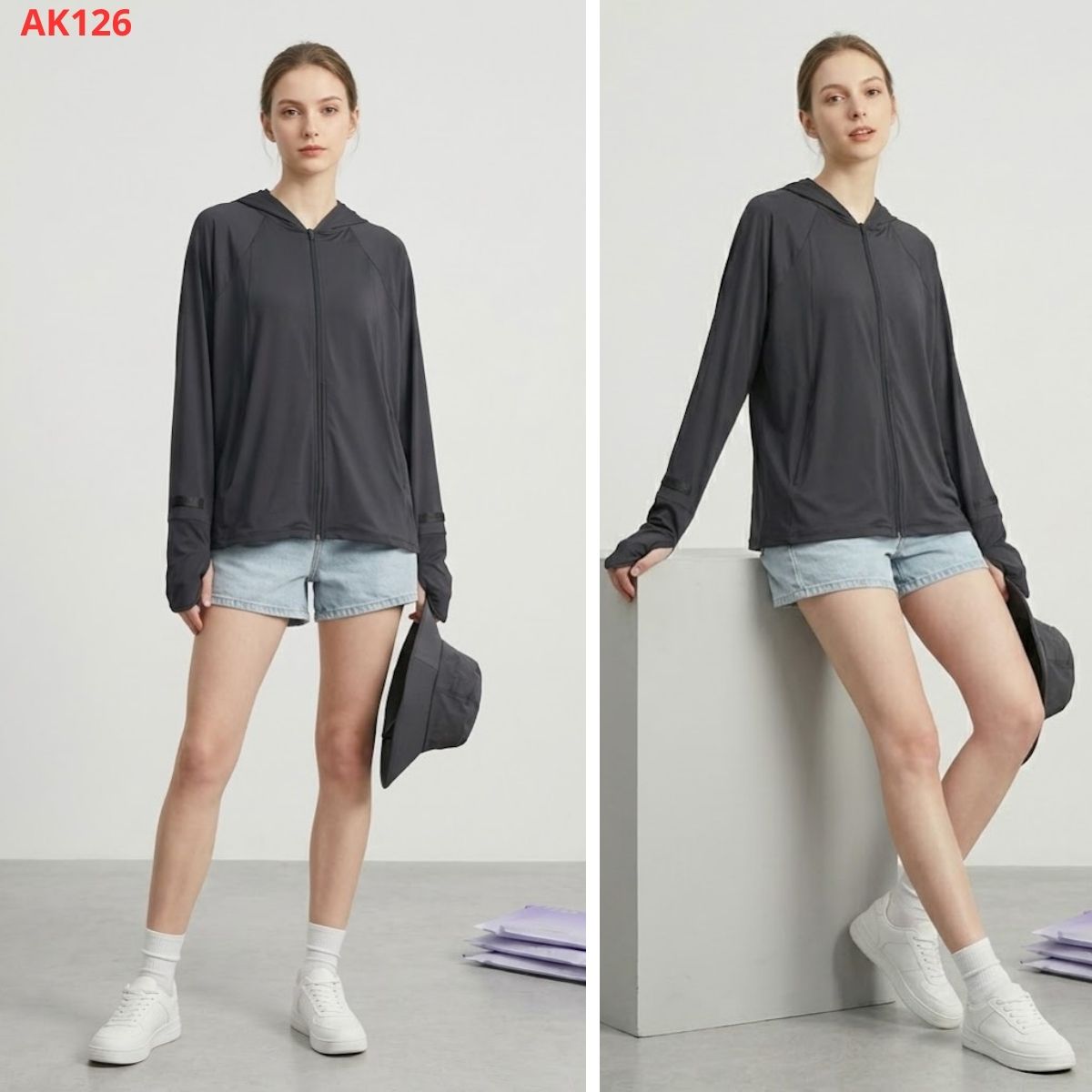 AK126- Áo khoác chống nắng đen_thumbnail_1