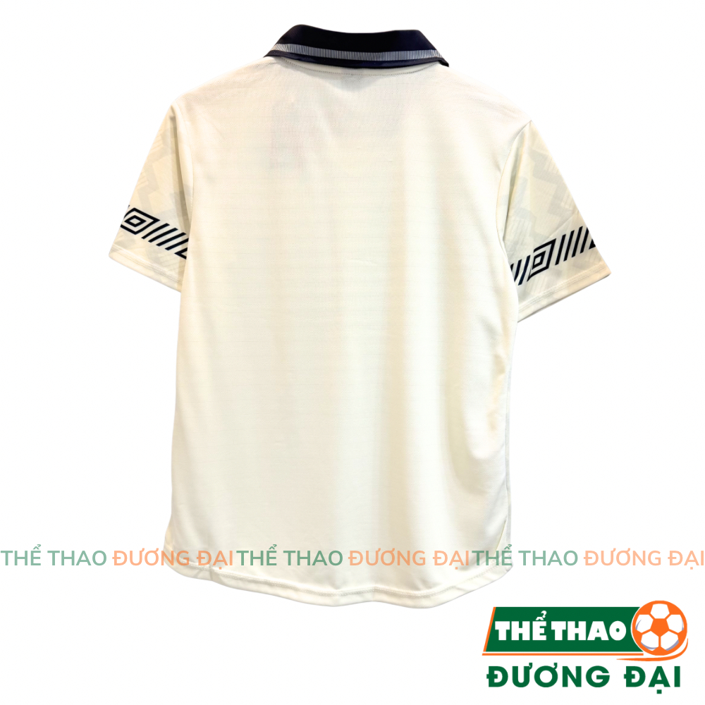 Quần Áo Bóng Đá ĐT Anh Kem Retro 1990 Thun Mè S-Comf Thoáng Khí Thể Thao Đương Đại_thumbnail_1