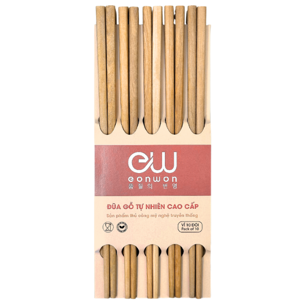 Combo 3 Bộ 10 đũa gỗ Eonwon EW-001