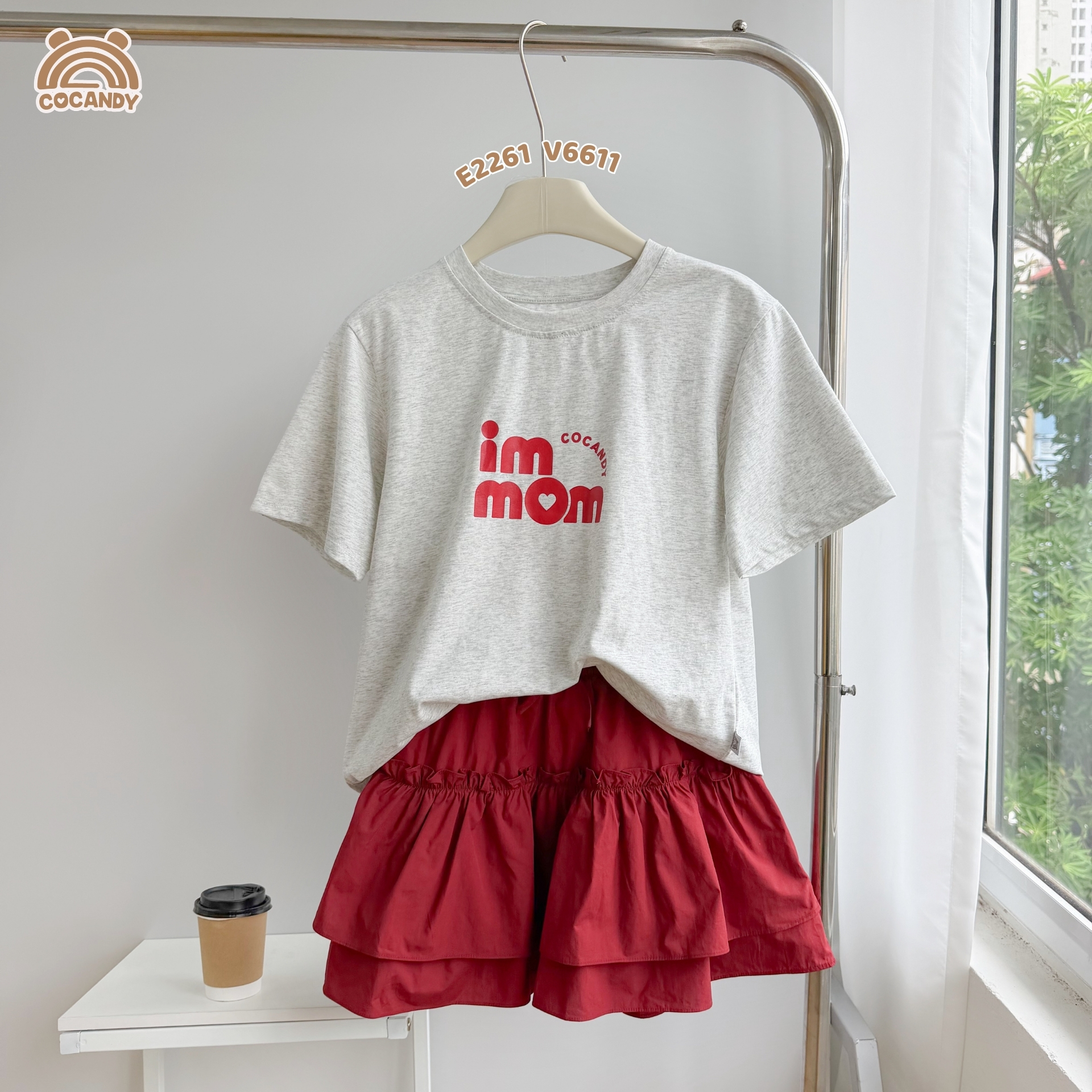 Áo cộc cotton XÁM 