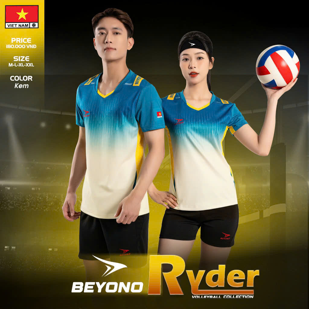 Quần Áo Bóng Chuyền Nam Nữ Beyono Ryder Kem Thun Mè Cao Cấp Thoáng Khí Thể Thao Đương Đại
