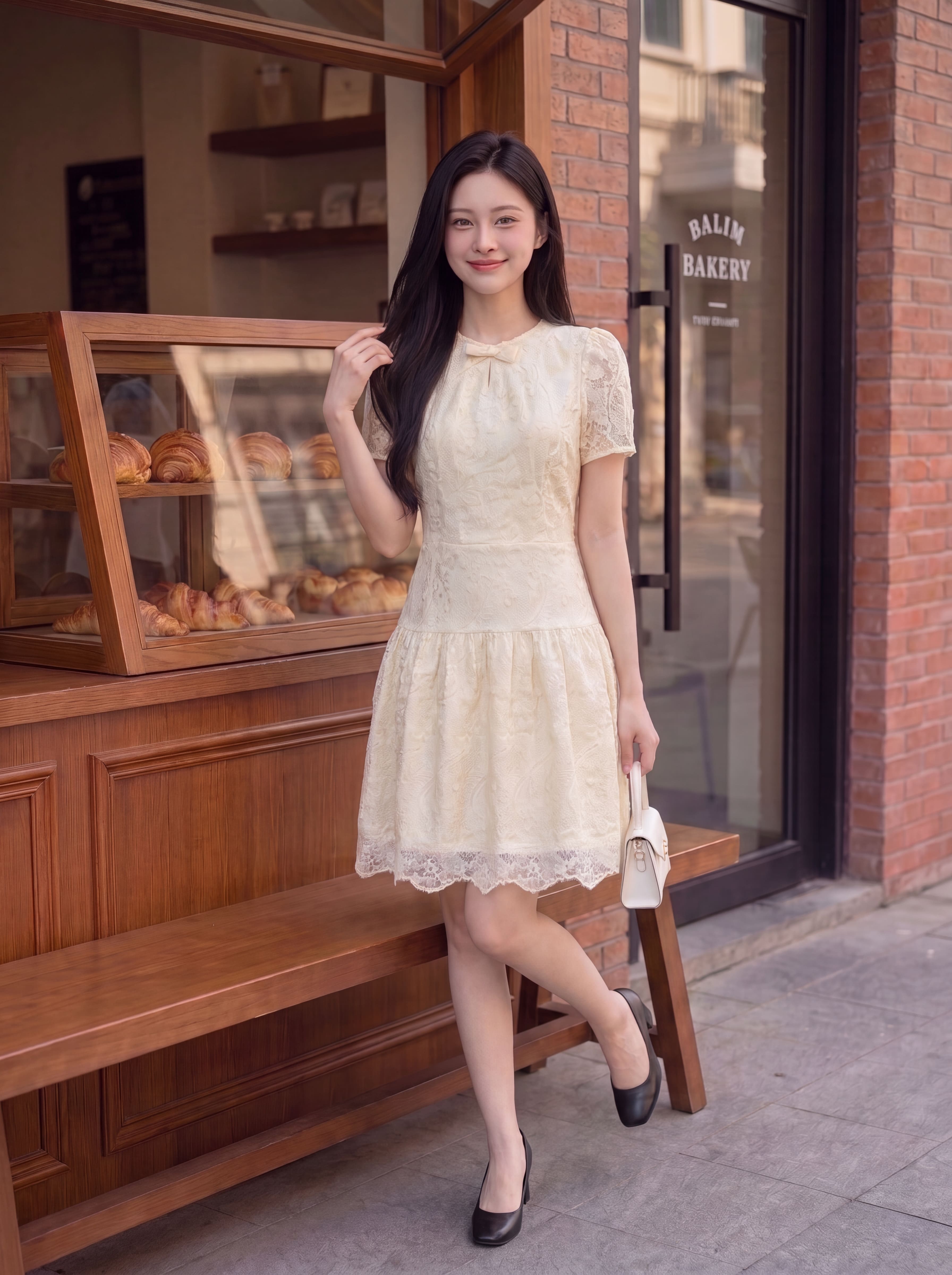 Váy ren thêu hoa cổ nơ 605001_thumbnail_4