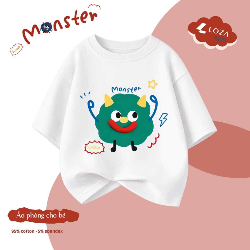 Áo phông trẻ em cộc tay hình MONSTER - Loza Kids A002_thumbnail_0