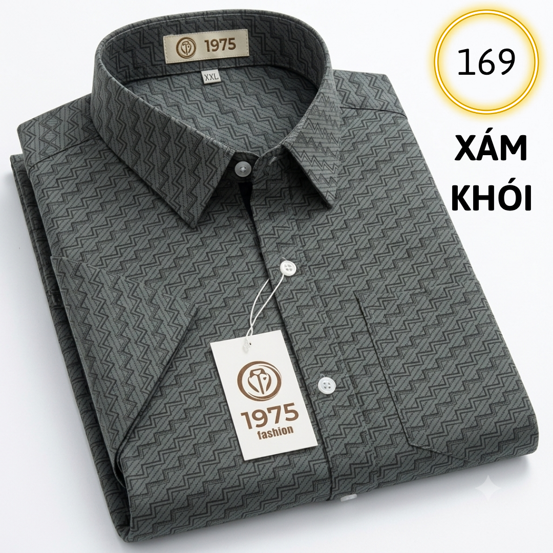 Áo sơ mi 169N - BẬC XÁM KHÓI