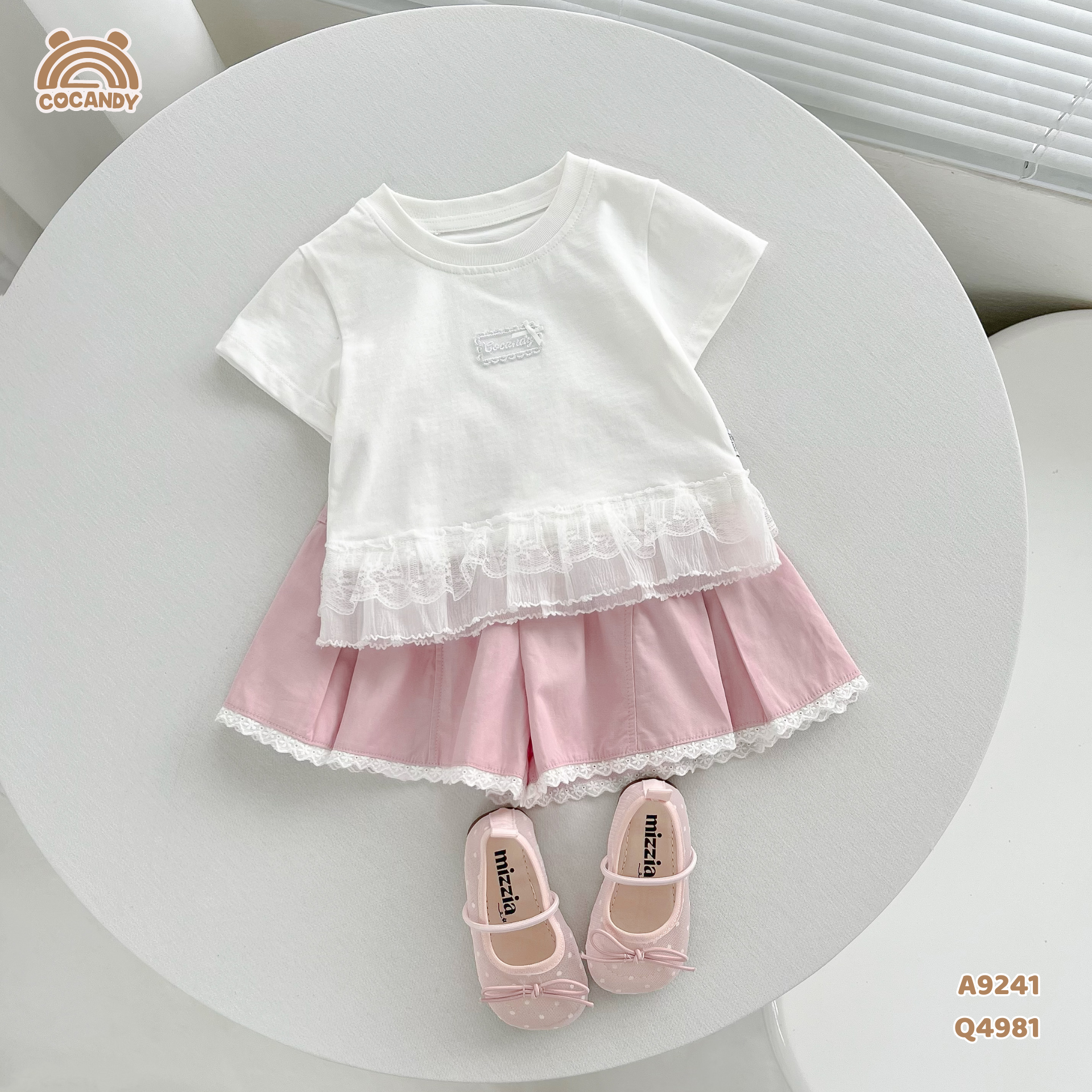 Quần cộc kaki HỒNG xếp ly phối nơ_thumbnail_5