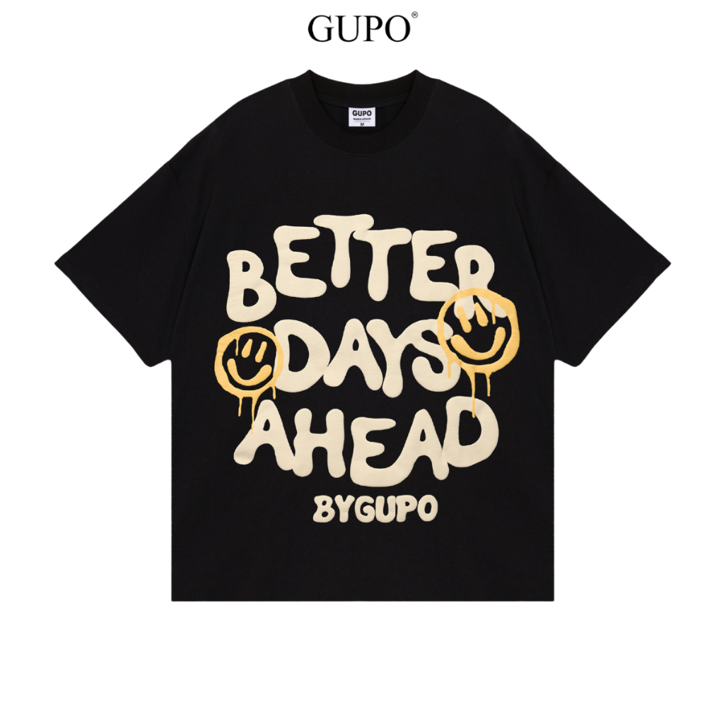 Áo Thun Oversize 280GSM In Phồng GUPO Local Brand Unisex Form Rộng Thời Trang TS036