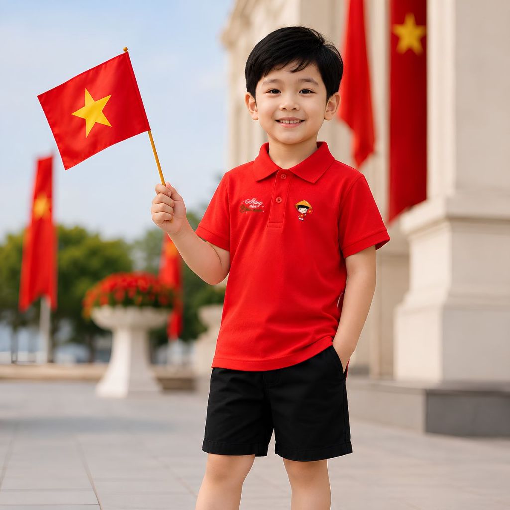 Áo polo cho bé trai và bé gái hình Măng non yêu nước - Loza Mã: PL006_thumbnail_10