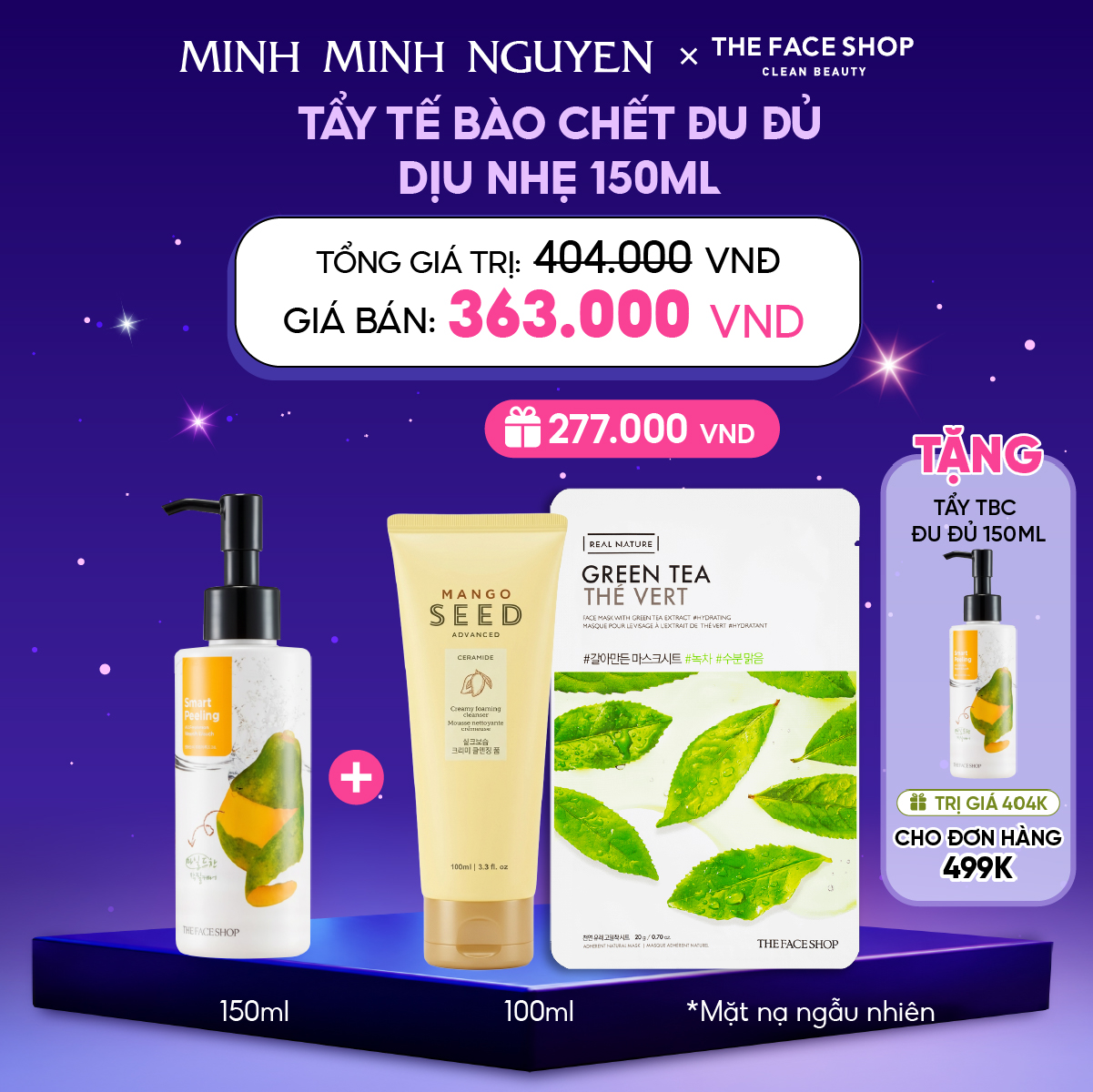 Tẩy Tế Bào Chết Đu Đủ Dịu Nhẹ 150Ml (tặng 1 srm xoài 100ml + 1 mask real Nature)