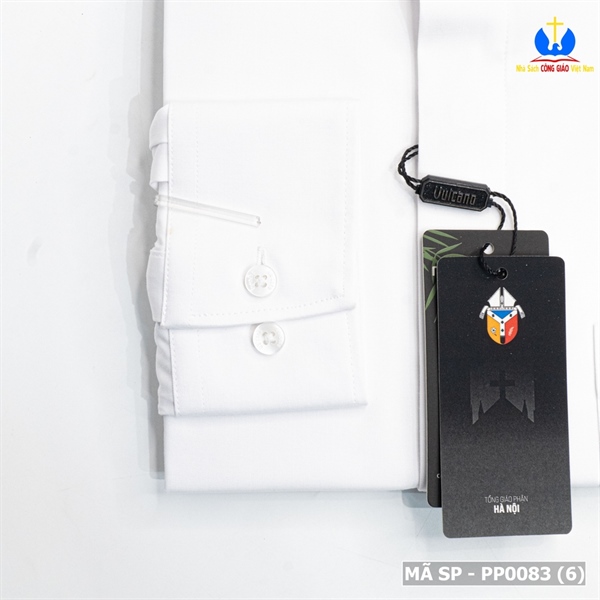 Áo sơ mi cổ côn dài tay màu trắng XL X 8C_thumbnail_2