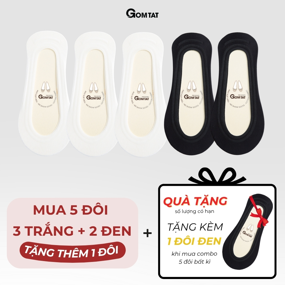 [DEAL QUÀ TẶNG] Tất búp bê nữ đi giày lười GOMTAT có đệm silicon chống tuột gót, thoáng mát mùa hè - TNBB_thumbnail_15