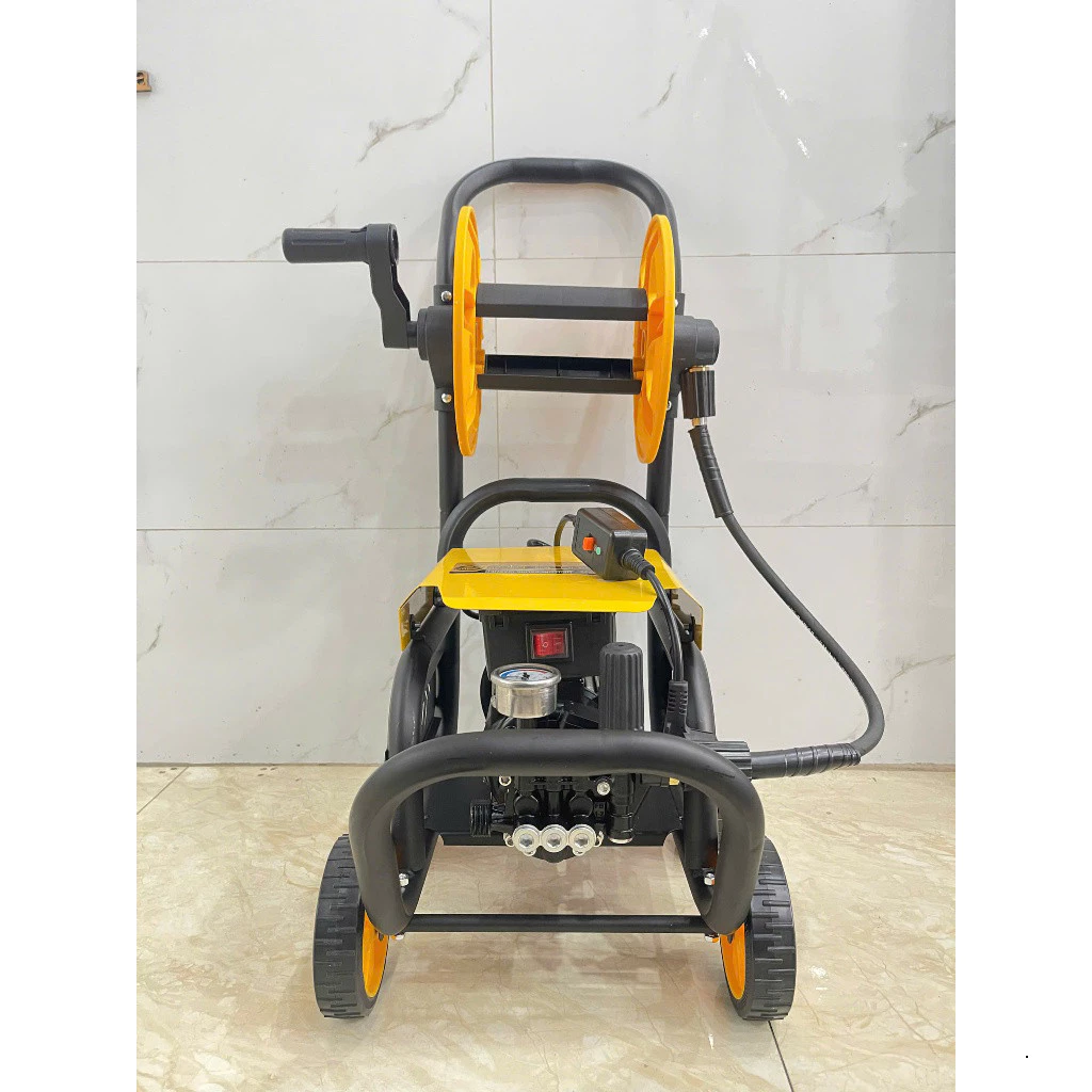 Máy rửa xe bán công nghiệp Kushima siêu mạnh, Dây dài 15m rửa xe, sửa sân, tưới rau- Có Rulo cuốn dây - Giá rẻ_thumbnail_7