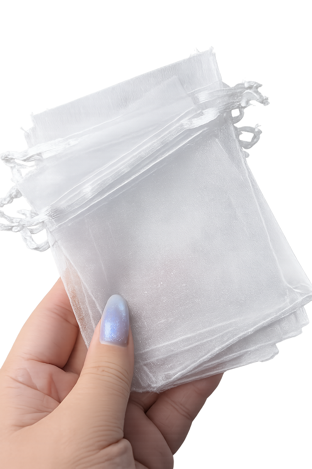 Túi Lưới Voan Dây Rút Đựng Đá Size 7x9cm