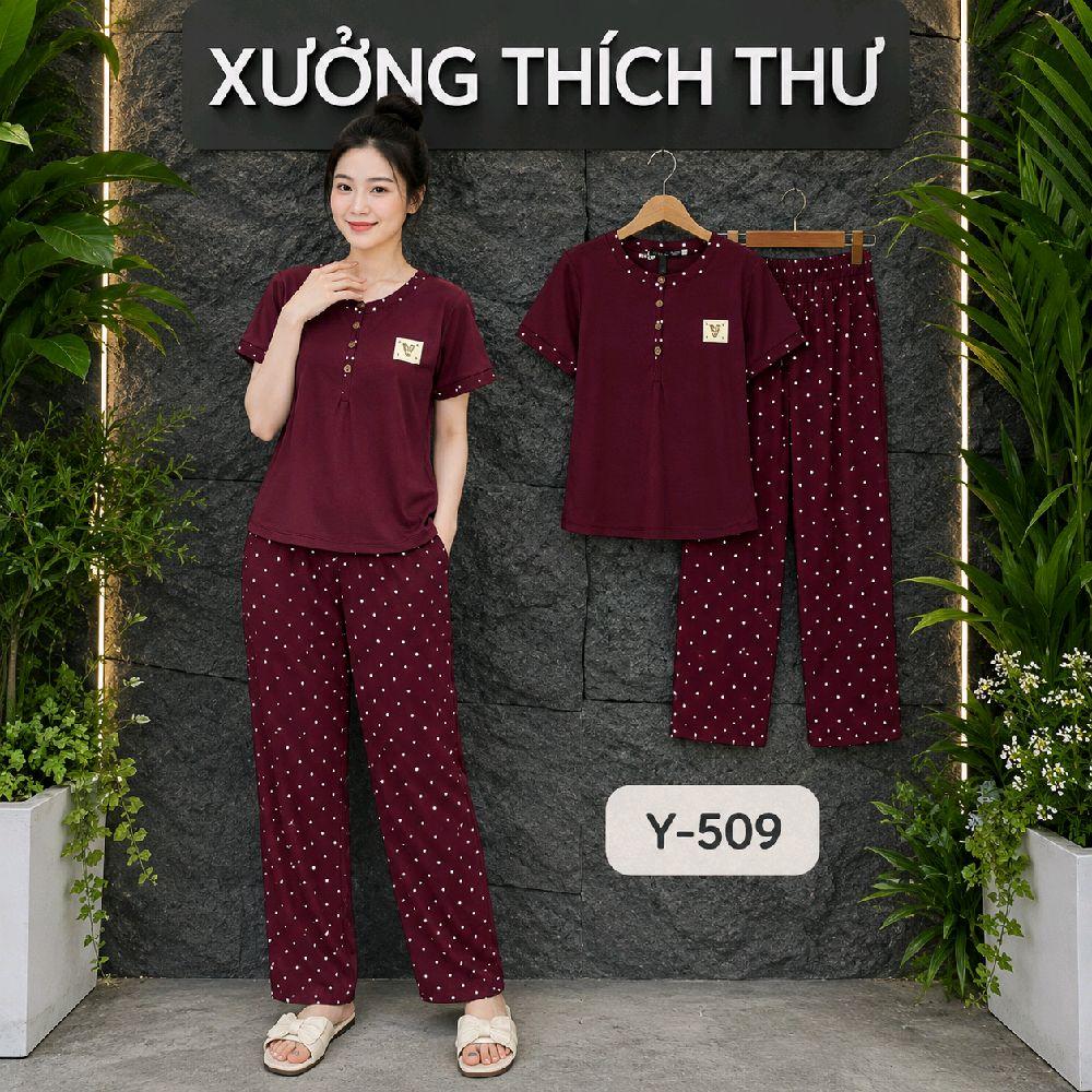 Thích Thư Đồ Bộ Thun Y505 Y506 y507 Y508 Y509 Form Đẹp Mềm Mịn Co Giãn Tốt Áo Quần Dài Thời Trang Cho Nữ_thumbnail_4