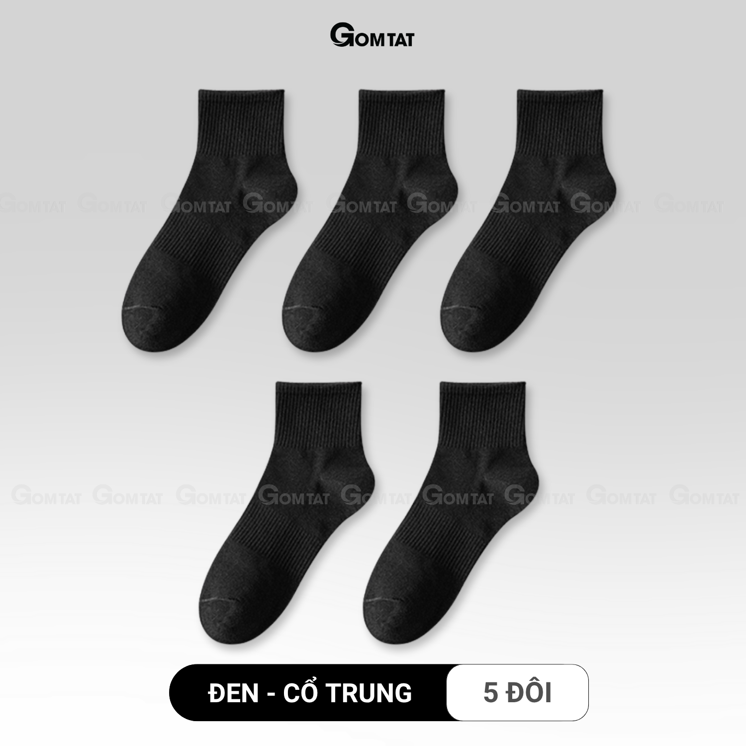 Combo tất trơn cổ cao/trung/ngắn GOMTAT, tất thể thao basic chất cotton thoáng khí - OAS-1704_thumbnail_12