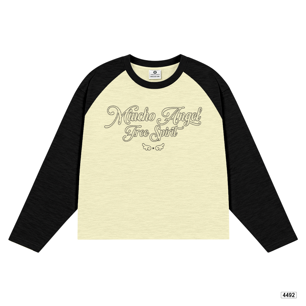 Áo thun tay dài form boxy Miucho cotton xược tháng mát 4492_thumbnail_7