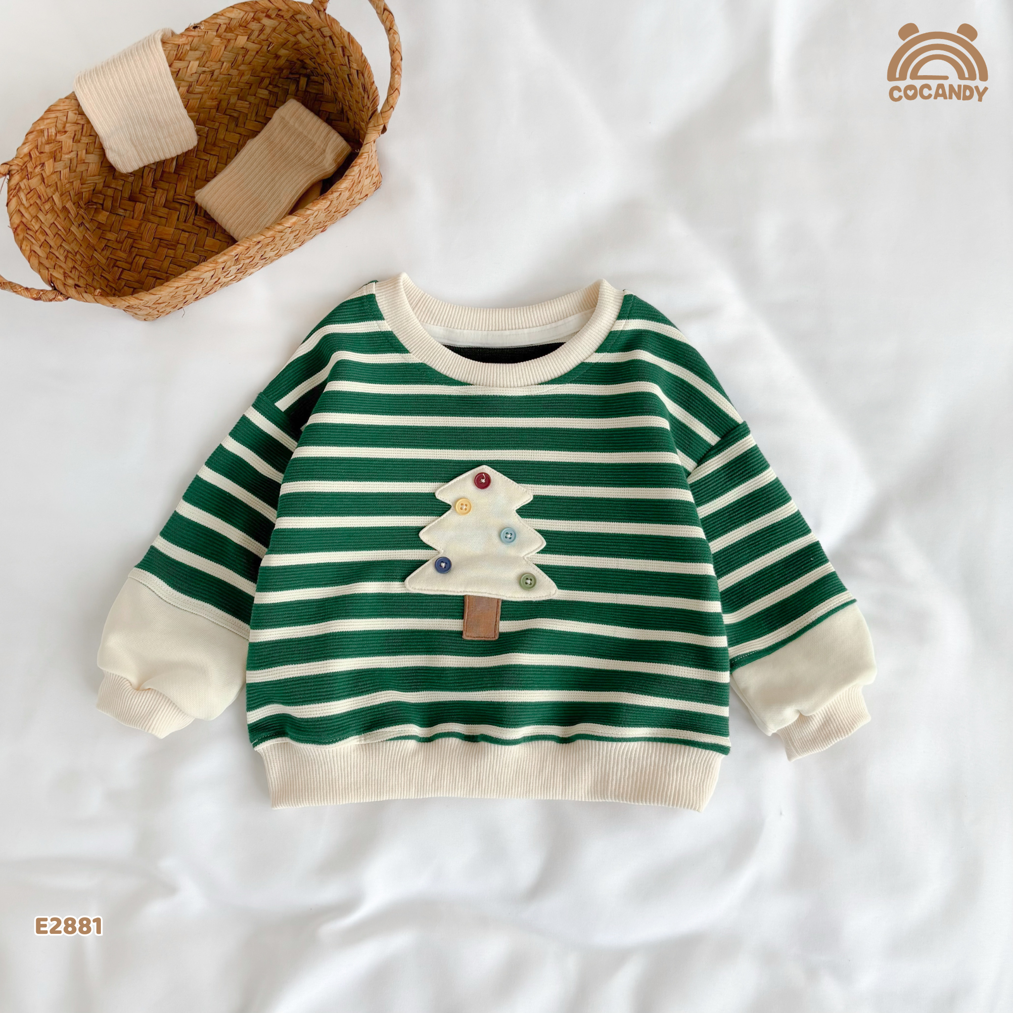 Áo dài kẻ XANH BE hình cây thông_thumbnail_4