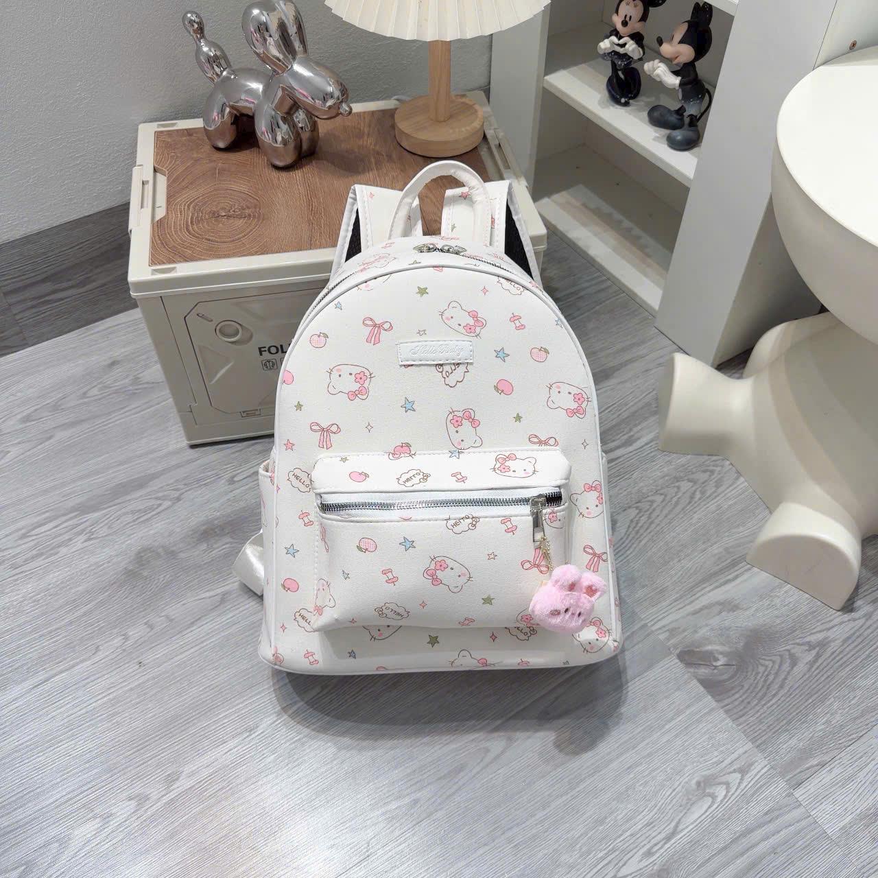 [Tặng Móc Khóa] Balo Thời Trang Nữ In Hình Đáng Yêu Nhiều Ngăn Màu Sắc Pastel Dạo Phố BL392_thumbnail_4