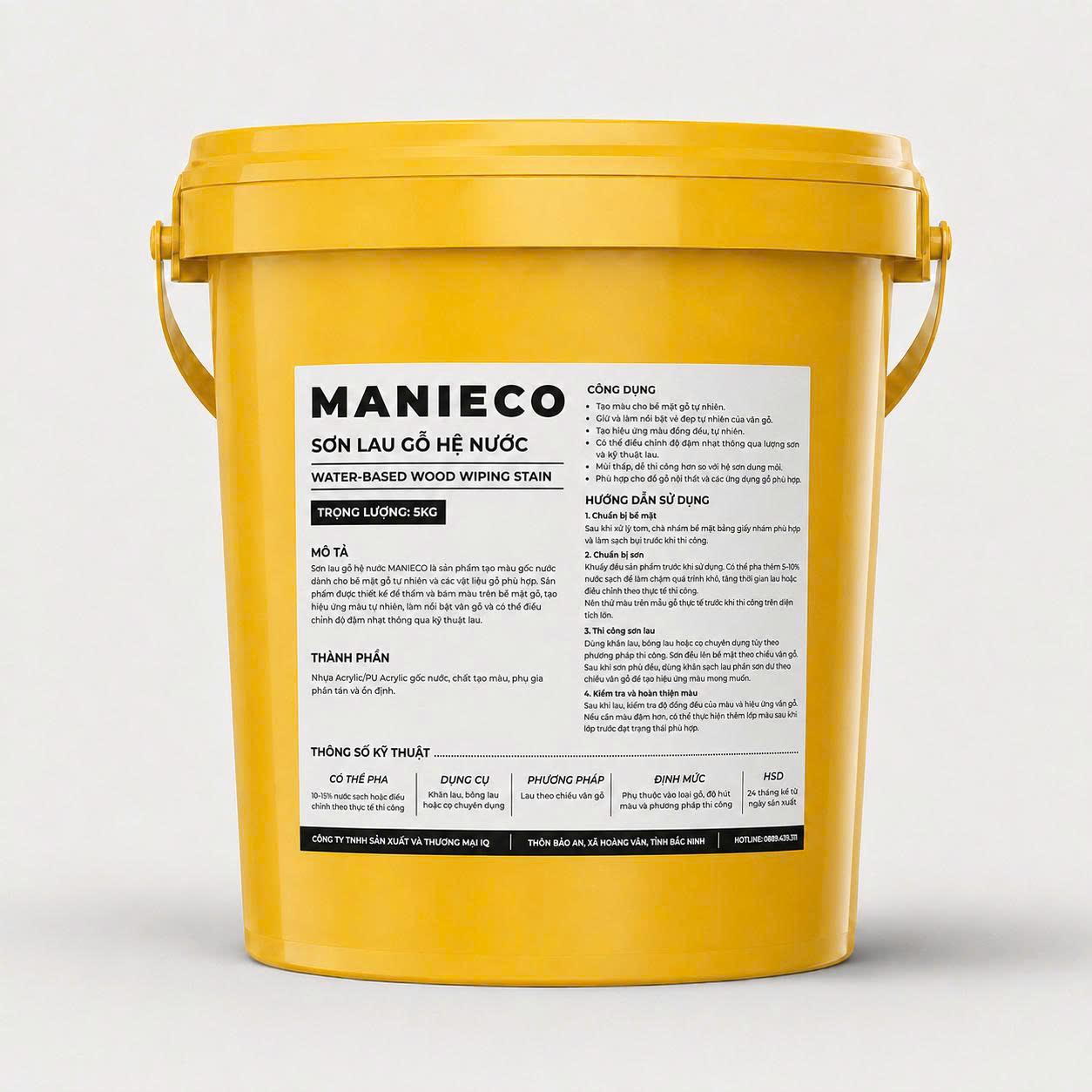 Sơn lau gỗ hệ nước Manieco