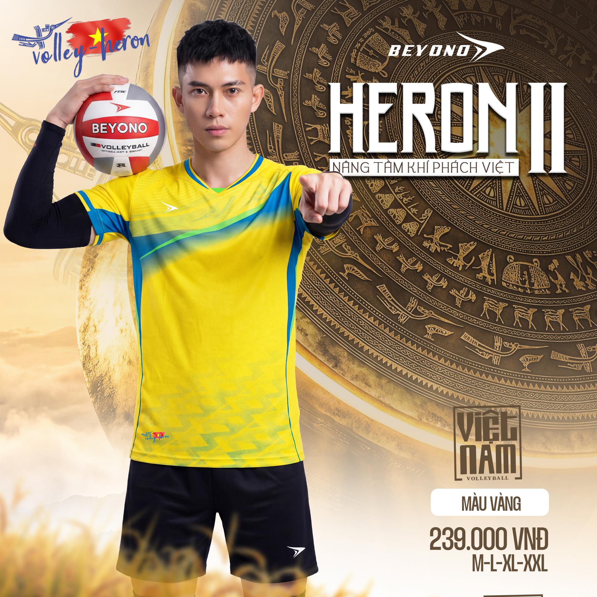BST Quần Áo Bóng Chuyền Beyono Heron II Thun Mè Cao Cấp Thoáng Mát Thể Thao Đương Đại_thumbnail_2