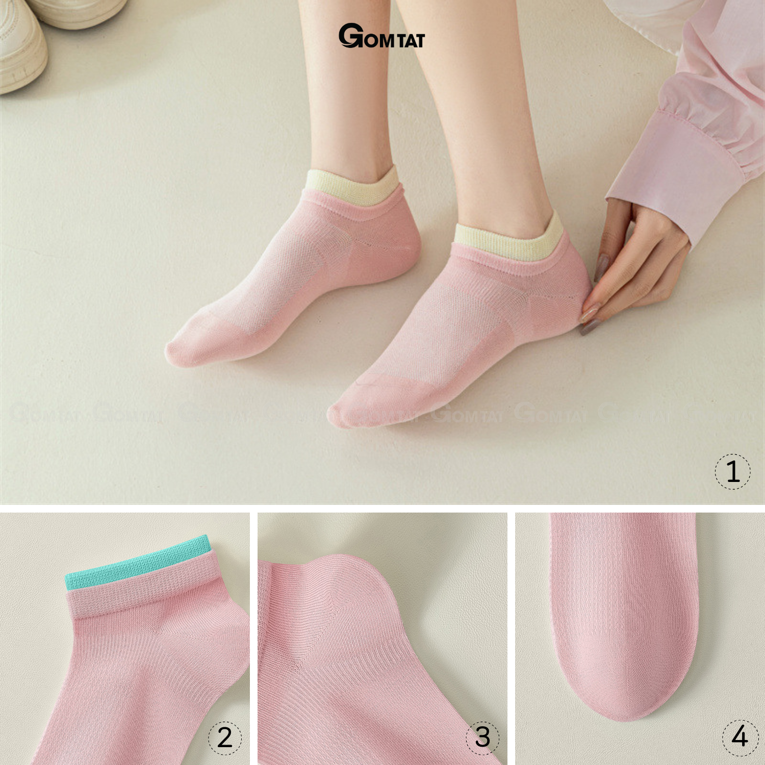Combo tất cổ ngắn nữ GOMTAT cotton mềm mại XIN-A100_thumbnail_4