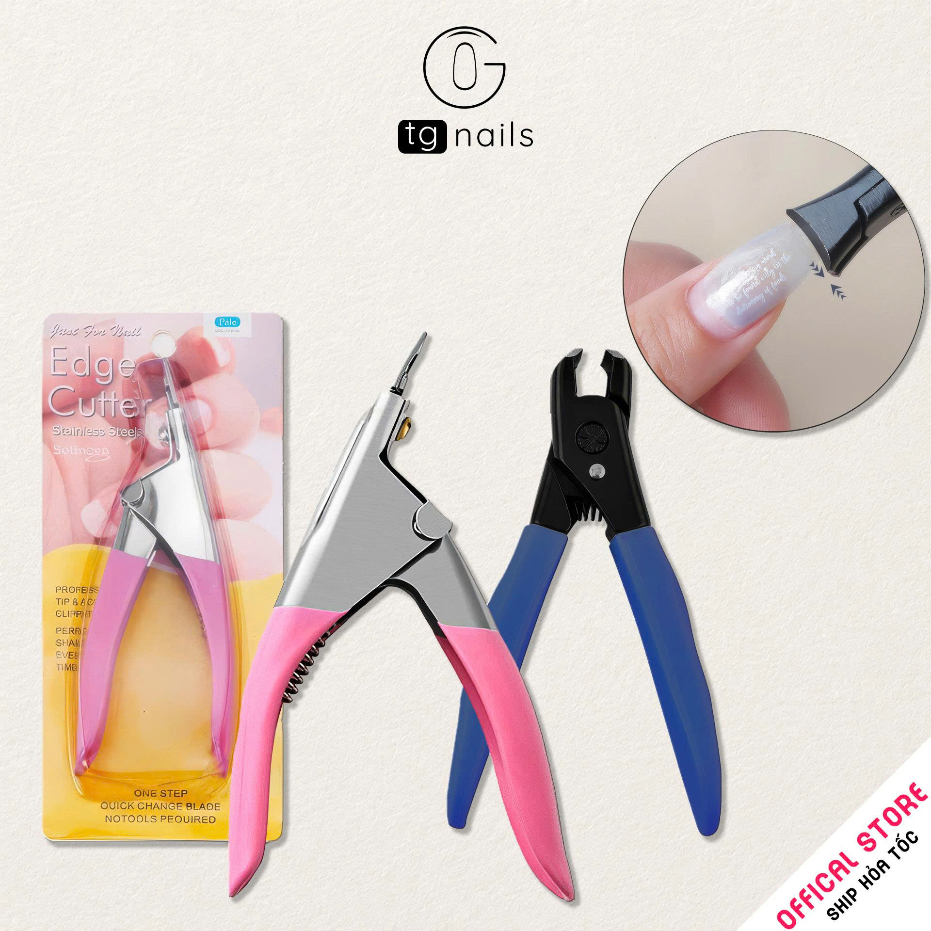Kìm cắt móng tay dùng trong ngành nail, chất liệu: Thép. Kích thước: 10x4.5cm._thumbnail_1