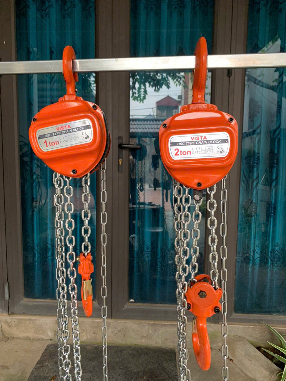 Palang xích, Pa lăng xích công nghiệp 2 tấn - Phanh đôi Double-Pawl an toàn, dây xích đôi  bền bỉ