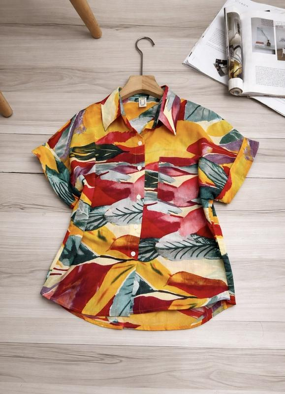 Áo sơ mi thô cotton cánh dơi HT