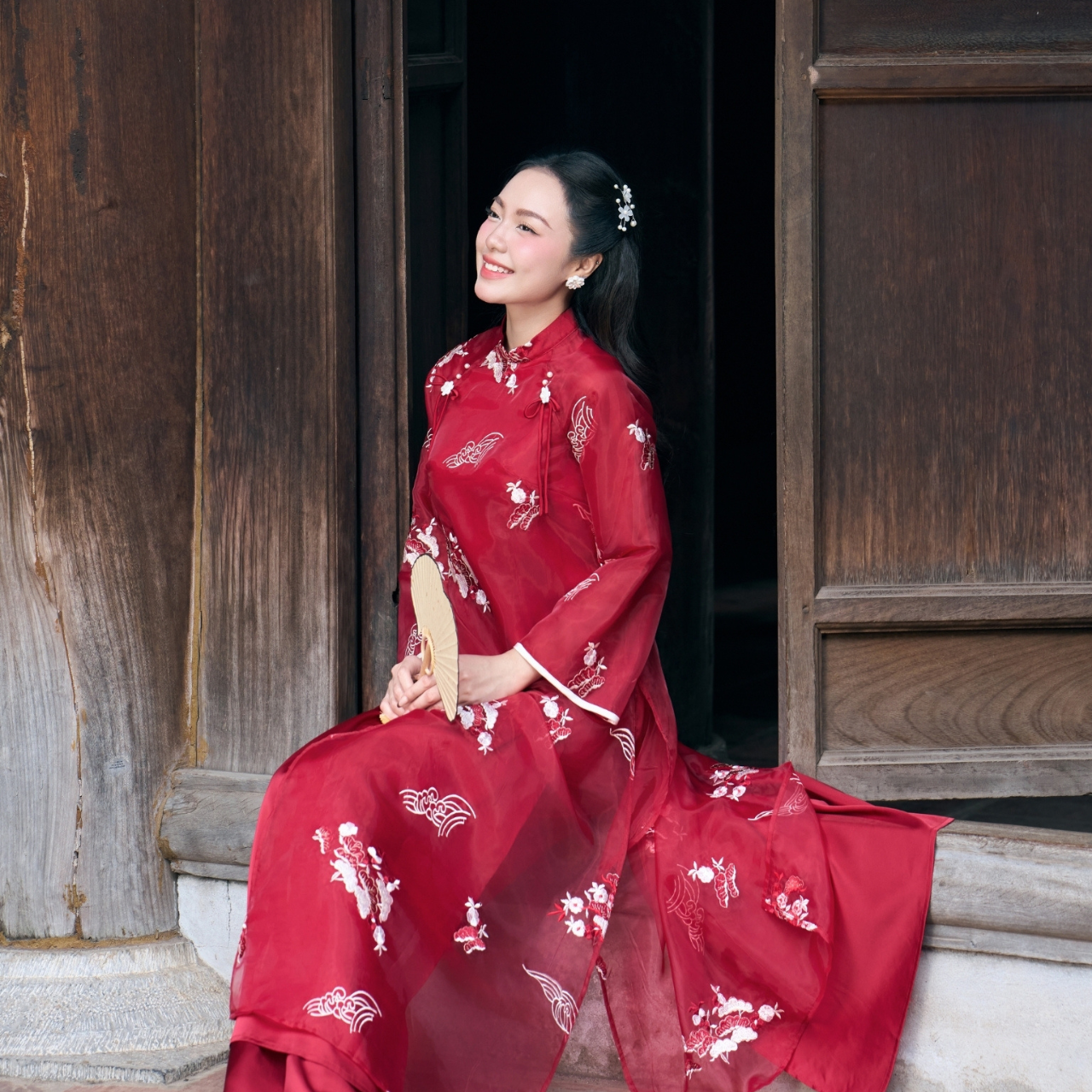 Bộ áo dài ĐỎ 