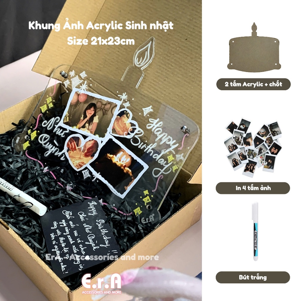 Khung Ảnh Mica Trong Suốt, Set Acrylic Custom