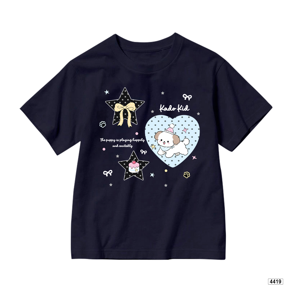 Áo thun bé trai bé gái form rộng happy puppy Hàn Quốc Kado 4419_thumbnail_11
