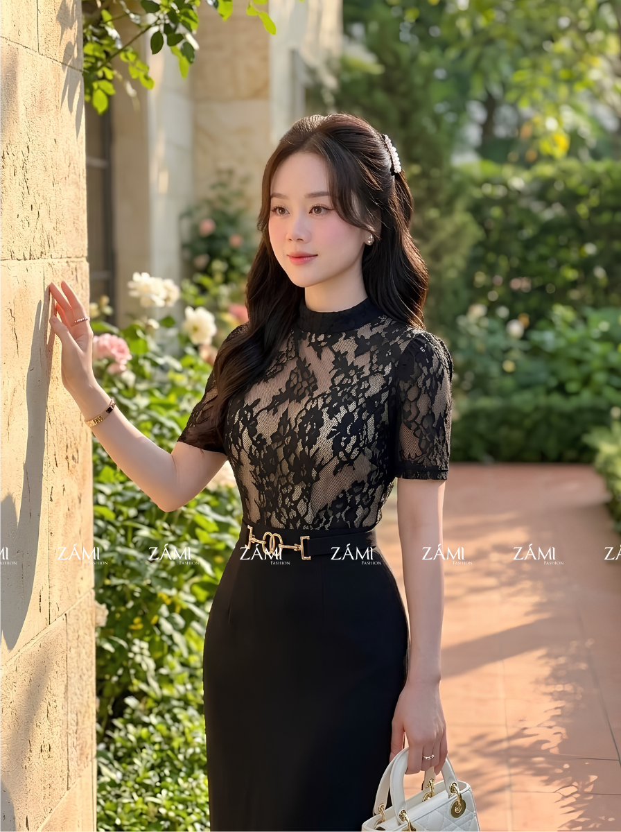 G58 - Đầm Dự Tiệc Phối Ren Sang Trọng_thumbnail_4