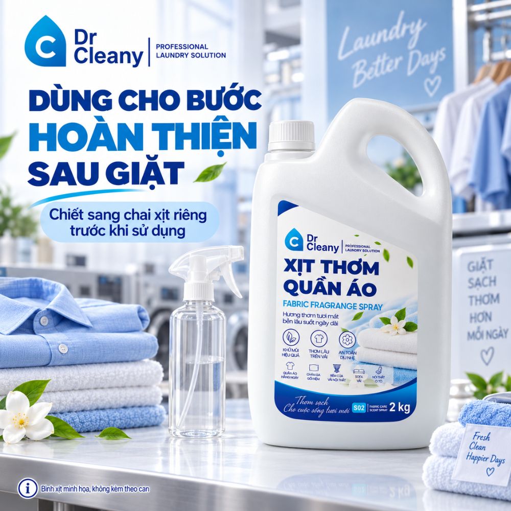 Nước xịt thơm quần áo Dr Cleany 2kg cho tiệm giặt_thumbnail_12