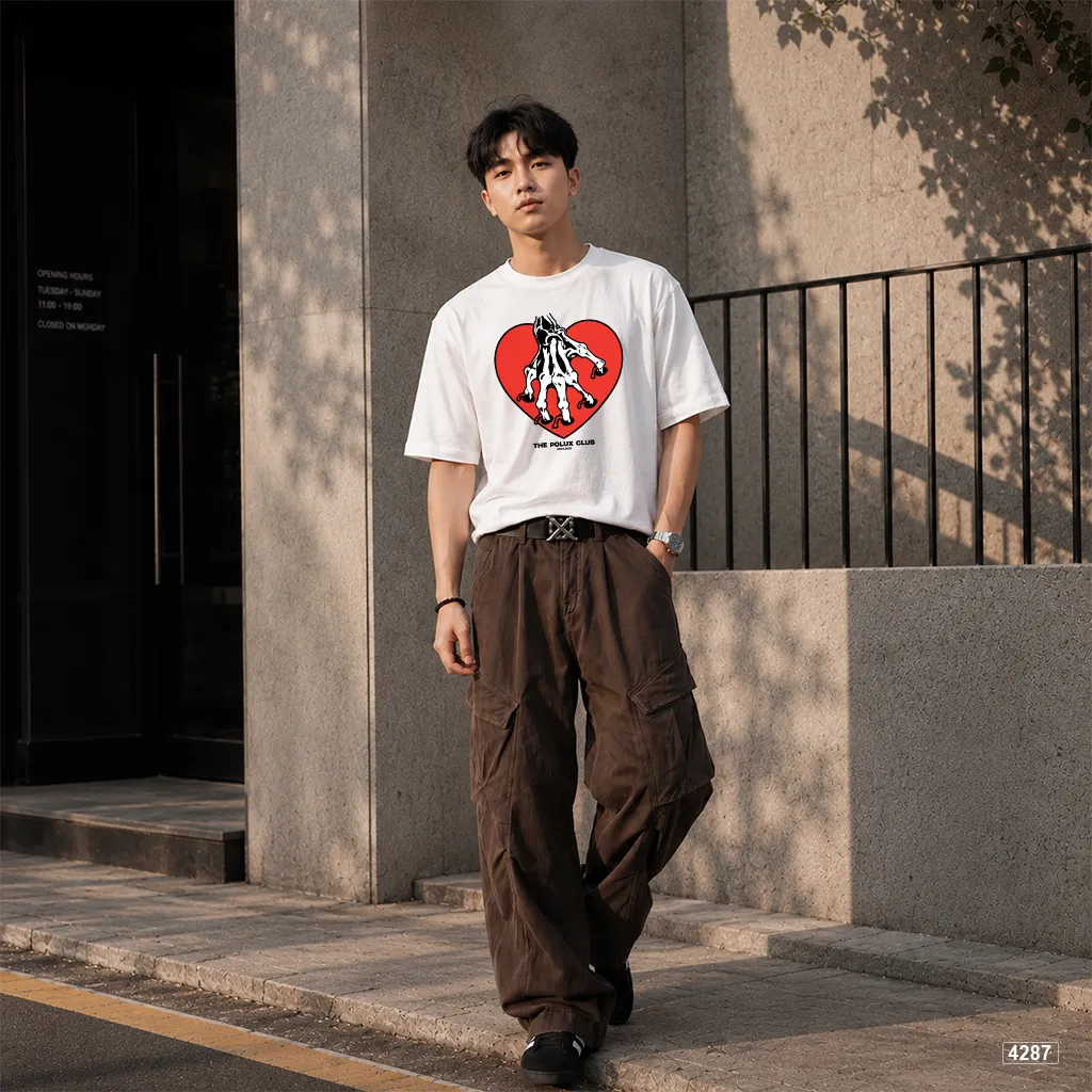 Áo thun unisex form rộng phong cách đường phố Polux 4287_thumbnail_6
