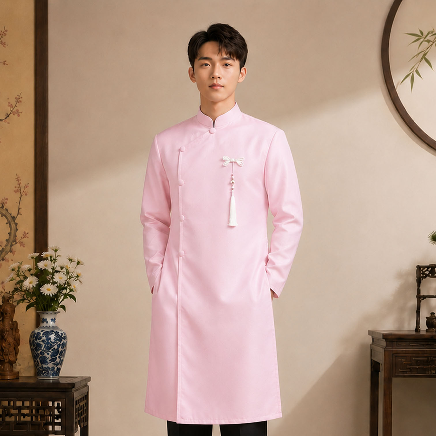 Áo Dài Nam Taffeta Trơn Sang Trọng Dự Tiệc, Cưới Hỏi NA26-18_thumbnail_9