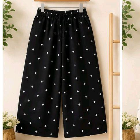 Quần lẻ 359 - quần váy xòe  hoa tiết bông hoa - vải Lenin đũi Lưng Thun  Thiết Kế Thời Trang Free size 45-75kg Phong Cách Hiện Đại Thoải Mái_thumbnail_6