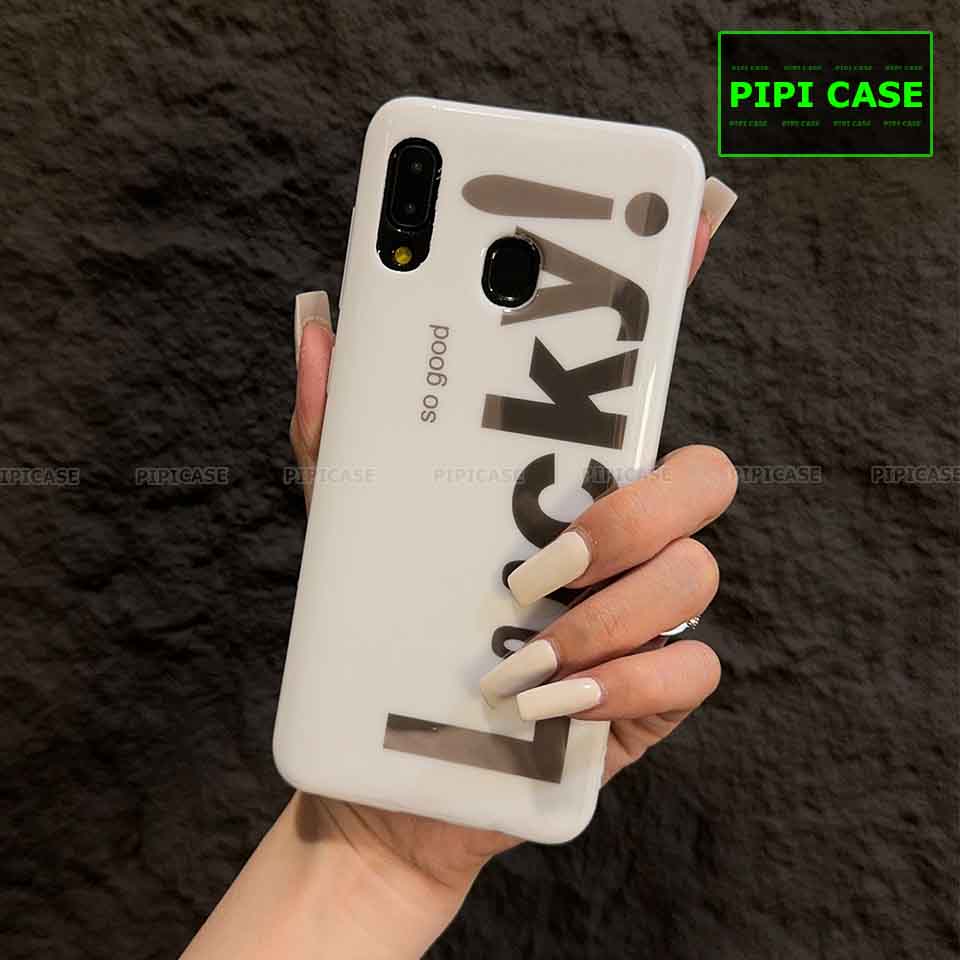 Ốp Lưng Samsung A20 / A30 - Lucky - Trắng