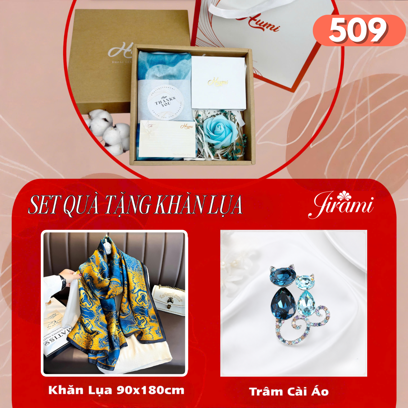 BỘ QUÀ KHĂN LỤA SLH (SQ-509)