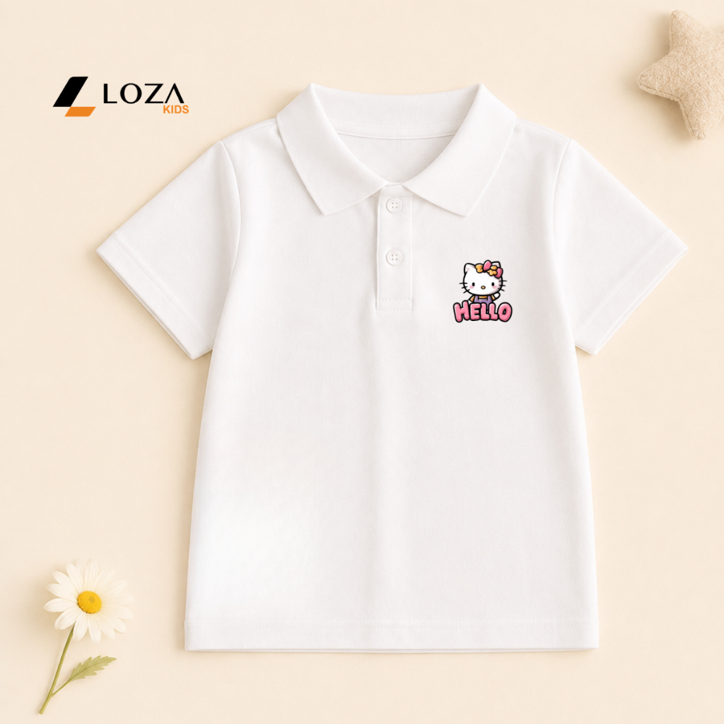 Áo polo bé gái hình Melody, Hello Kitty,Cinnamoroll, Linabell, Kuromi - Loza PL005_thumbnail_6