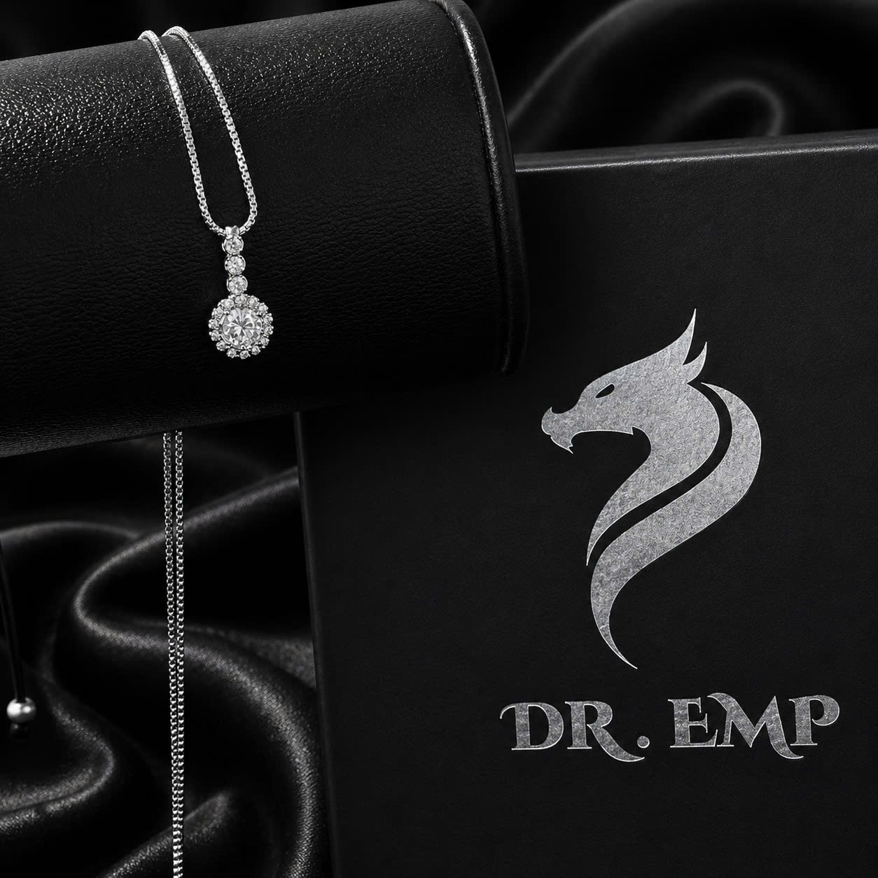 Vòng cổ bạc xi kim dây mảnh charm đá nhỏ kiểu