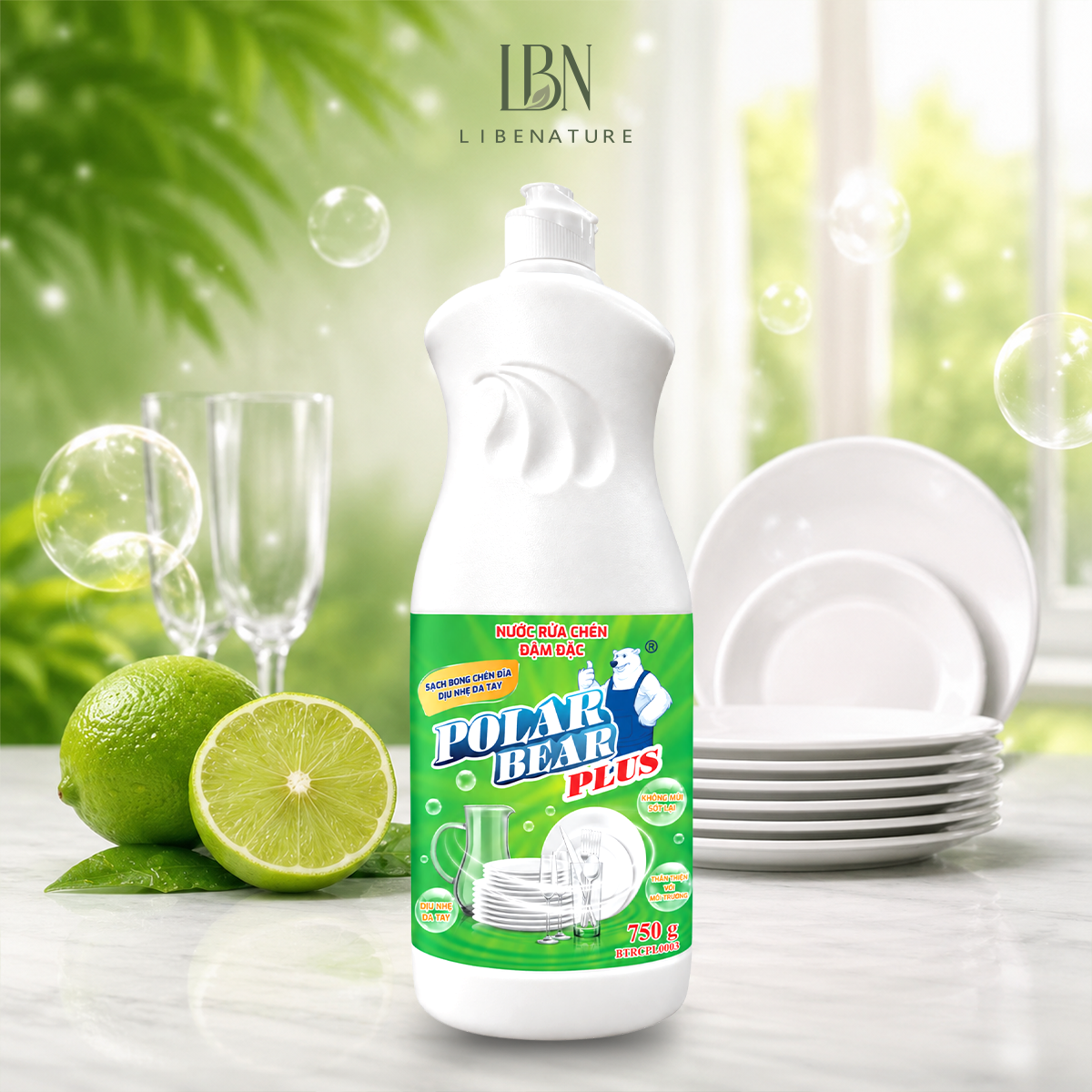 Nước rửa chén đậm đặc Polar Bear Plus