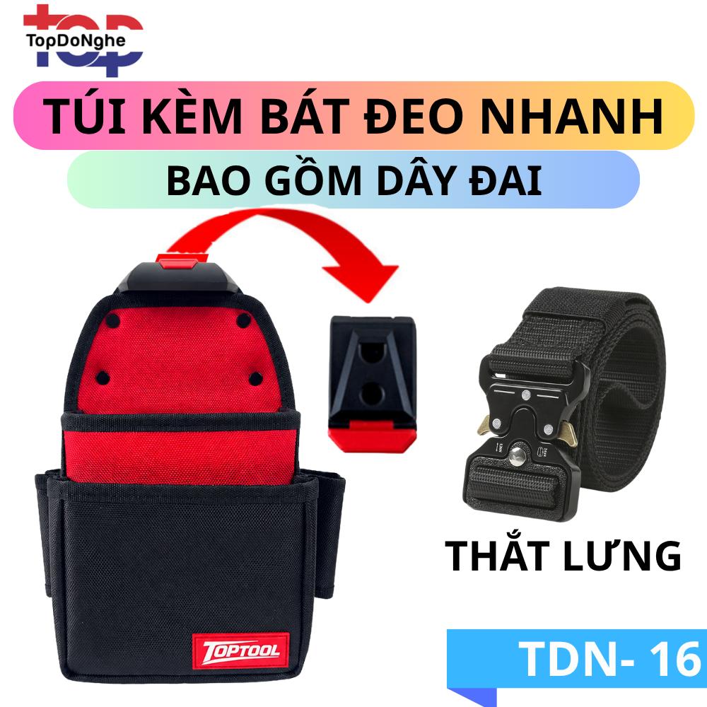 Túi Đựng Đồ Nghề Đeo Hông Top Đồ Nghề Top Tool TDN-16 Kèm Bát Đeo Nhanh Vải 1680D Cho Thợ Điện Kỹ Thuật
