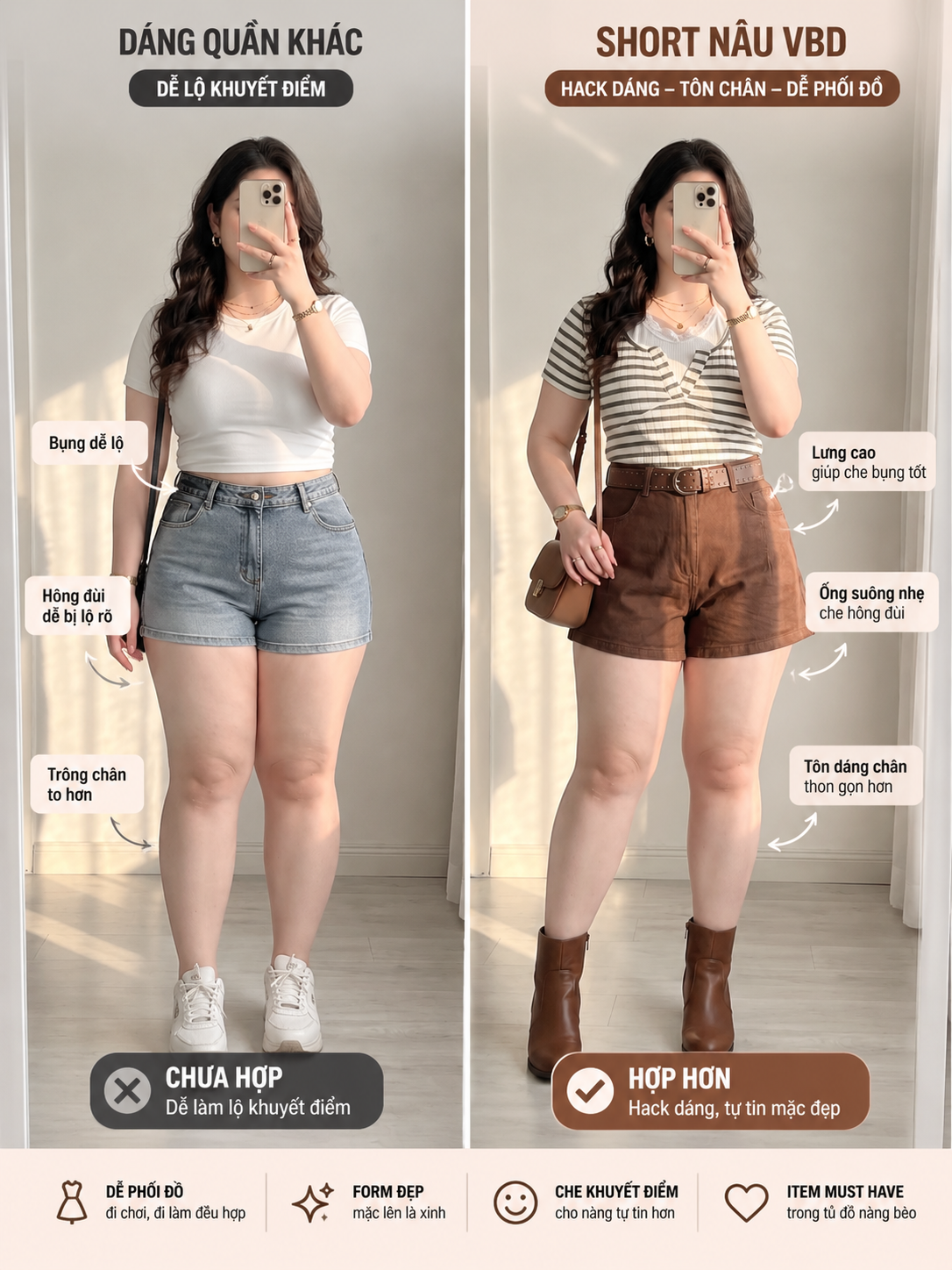Hình giới thiệu quần short jean thêu túi T-QSJ1328