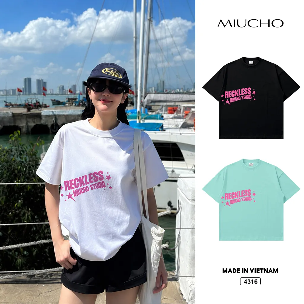Áo thun unisex form boxy reckless Miucho 4316