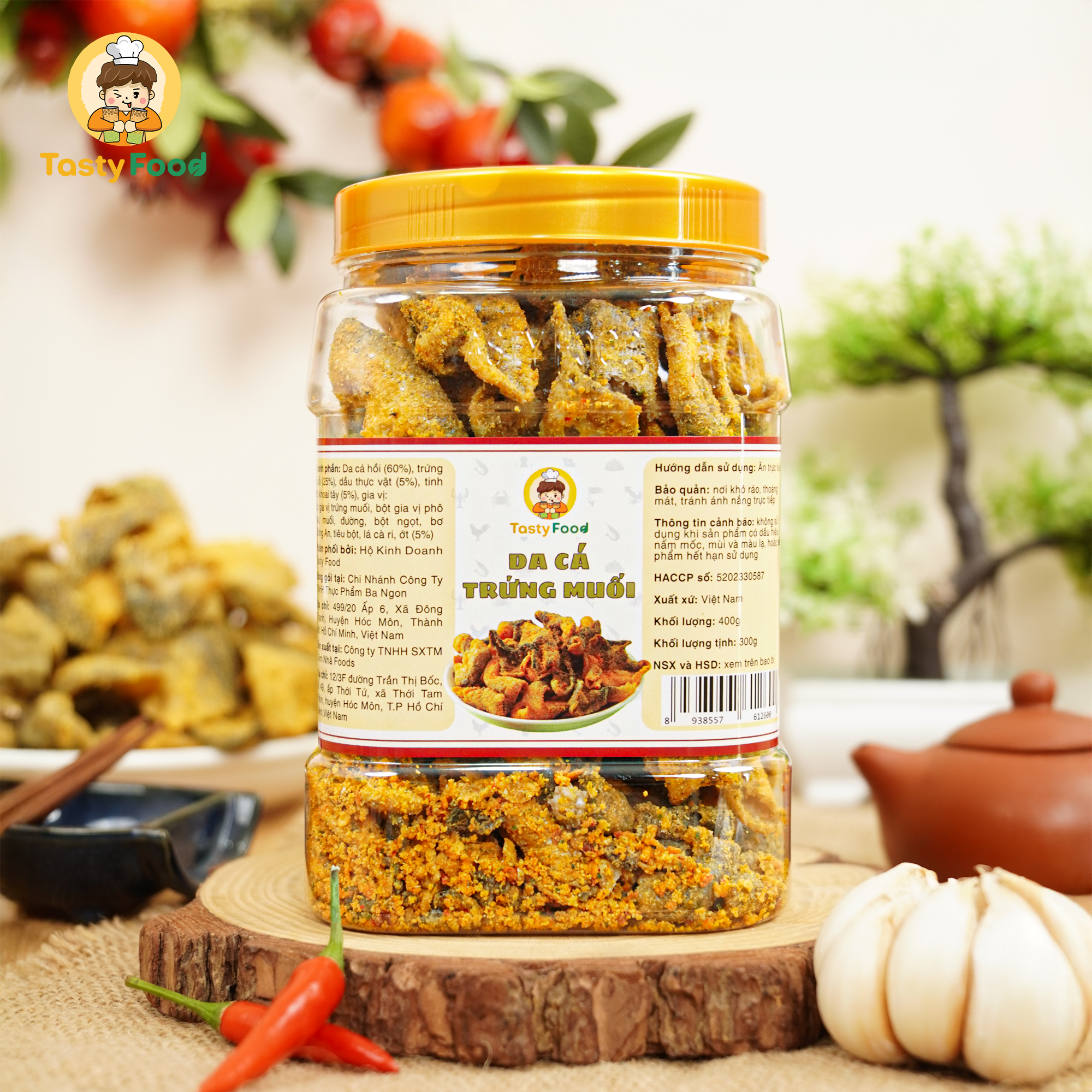 Da cá trứng muối Tasty Food - Hũ vuông 400g