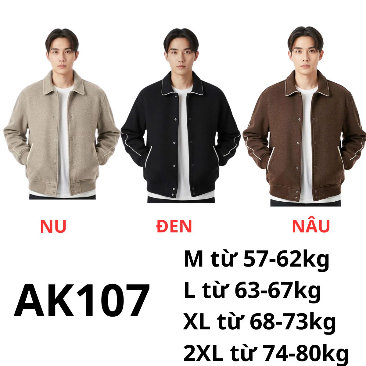 AK107 - Áo khoác nam 2 lớp