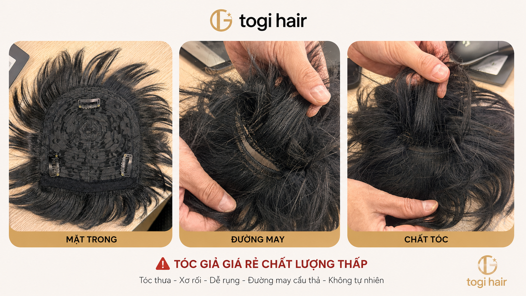 Nên Chọn Tóc Giả Nam Làm Bằng Tóc Thật Hay Tóc Giả Giá Rẻ? Togihair Giải Đáp